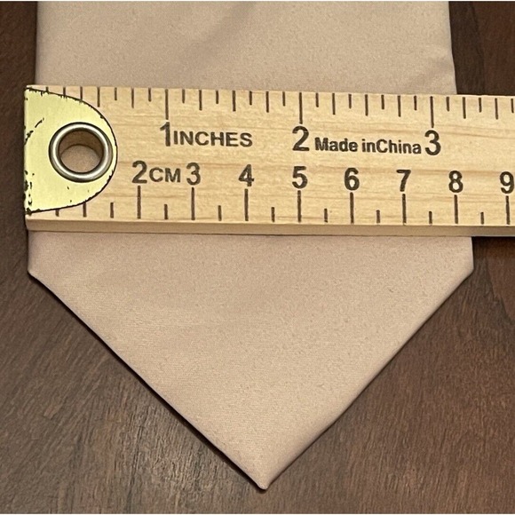 Massim Moda Collezione Tan Hand Made 100% Polyester Men’s Neck Tie Made In China - Picture 4 of 9
